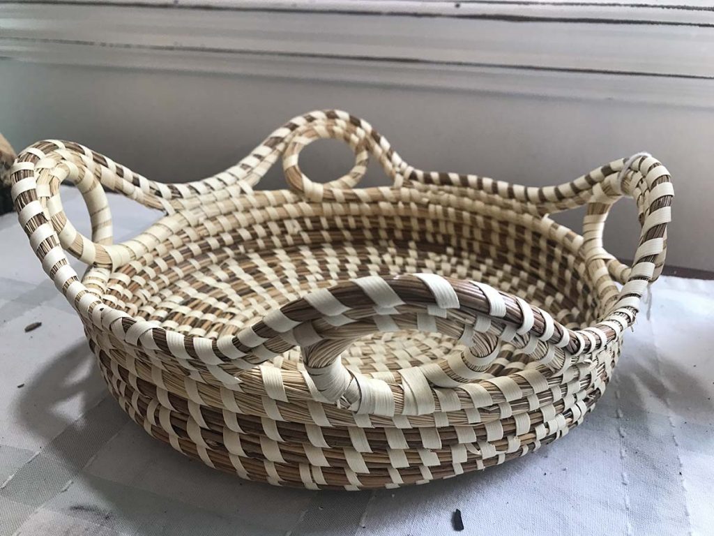 Sweetgrass Basket with Handles Pawleys Island General Store