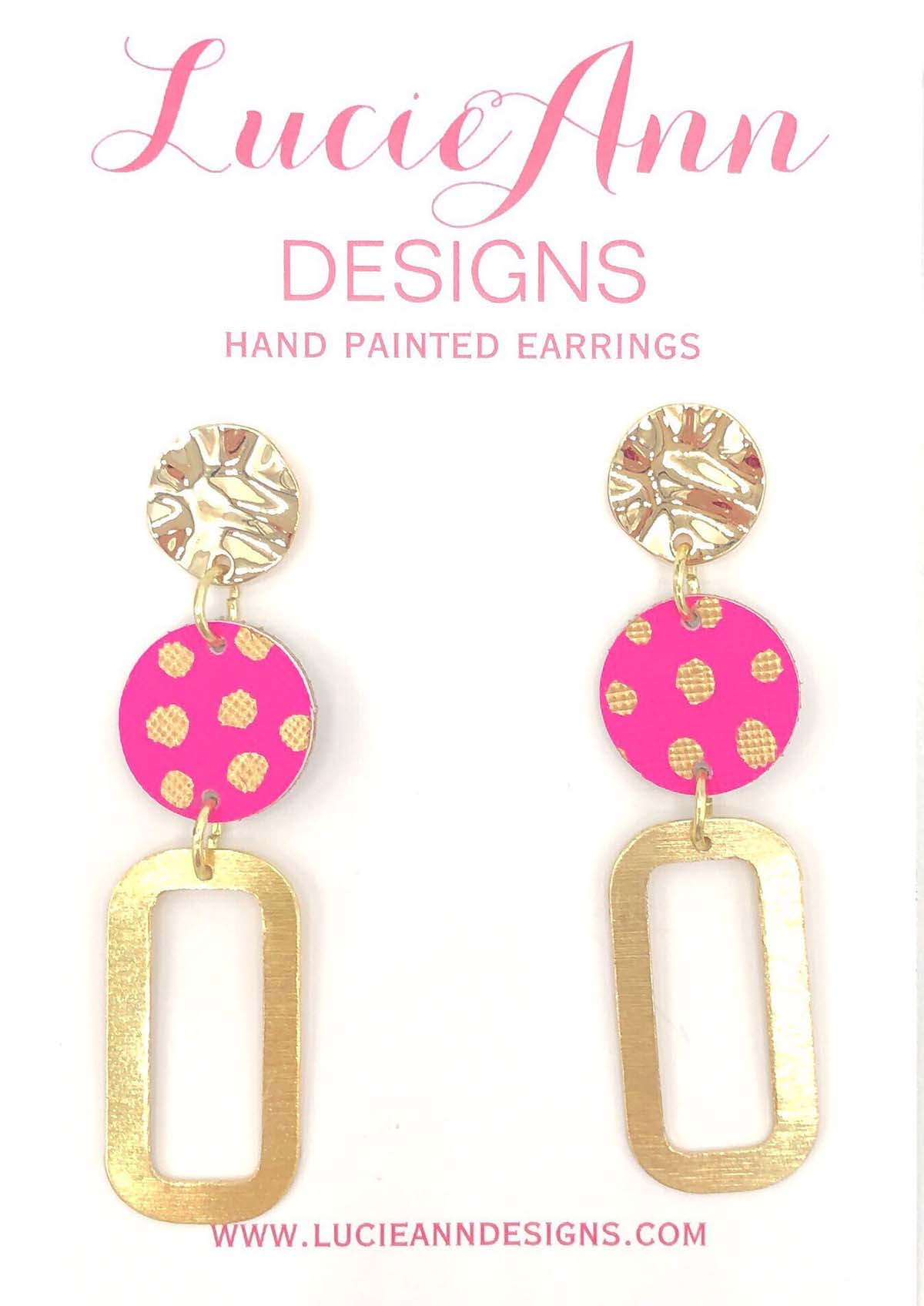 Hot Pink And Gold Earrings | vlr.eng.br